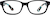 Front view of Rectangle Glasses 608521 in Black thumbnail