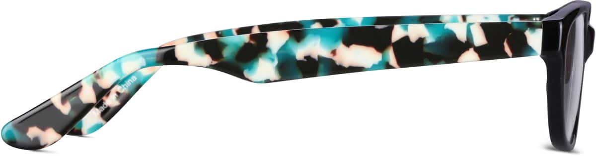 Side view of Rectangle Glasses 608521 in Black