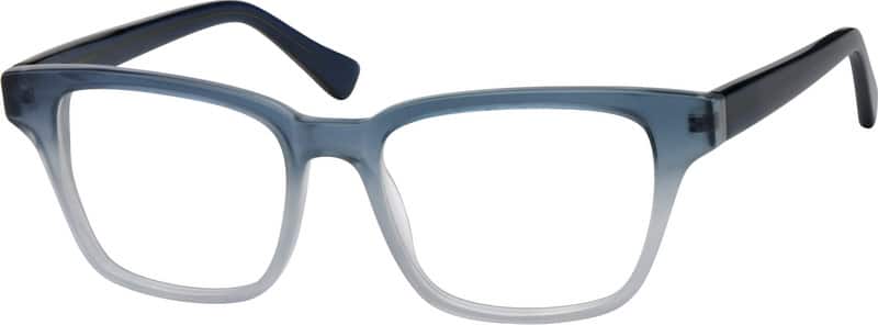 Angle view of Square Glasses 612612 in Blue