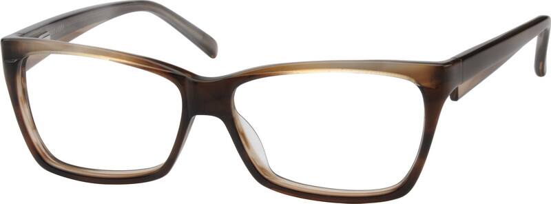 Angle view of Square Glasses 612715 in Brown