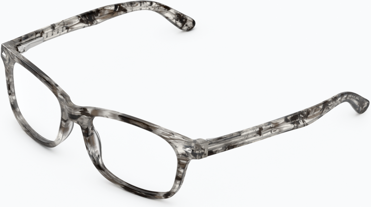Angle view of Rectangle Glasses 612912 in Granite thumbnail
