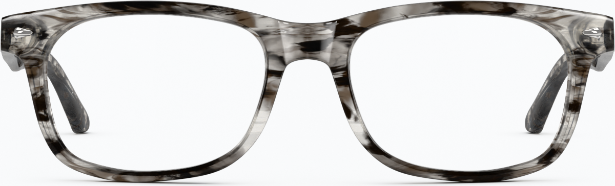 Front view of Rectangle Glasses 612912 in Granite thumbnail