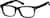 Angle view of Rectangle Glasses 612921 in Black thumbnail