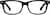 Front view of Rectangle Glasses 612921 in Black thumbnail