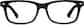 Front view of Rectangle Glasses 612921 in Black thumbnail