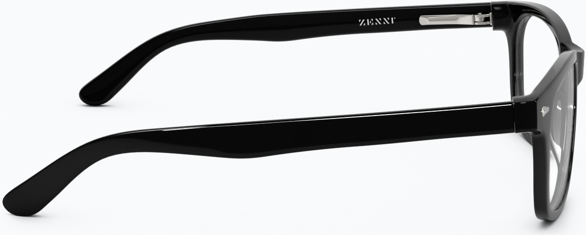 Side view of Rectangle Glasses 612921 in Black thumbnail
