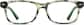 Front view of Rectangle Glasses 612924 in Green Tortoisehell thumbnail