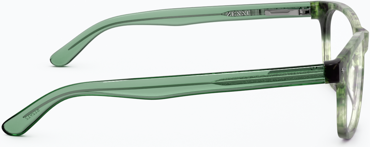 Side view of Rectangle Glasses 612924 in Green Tortoisehell thumbnail