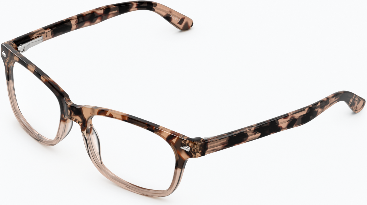 Angle view of Rectangle Glasses 612925 in Tortoiseshell thumbnail
