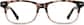 Front view of Rectangle Glasses 612925 in Tortoiseshell thumbnail