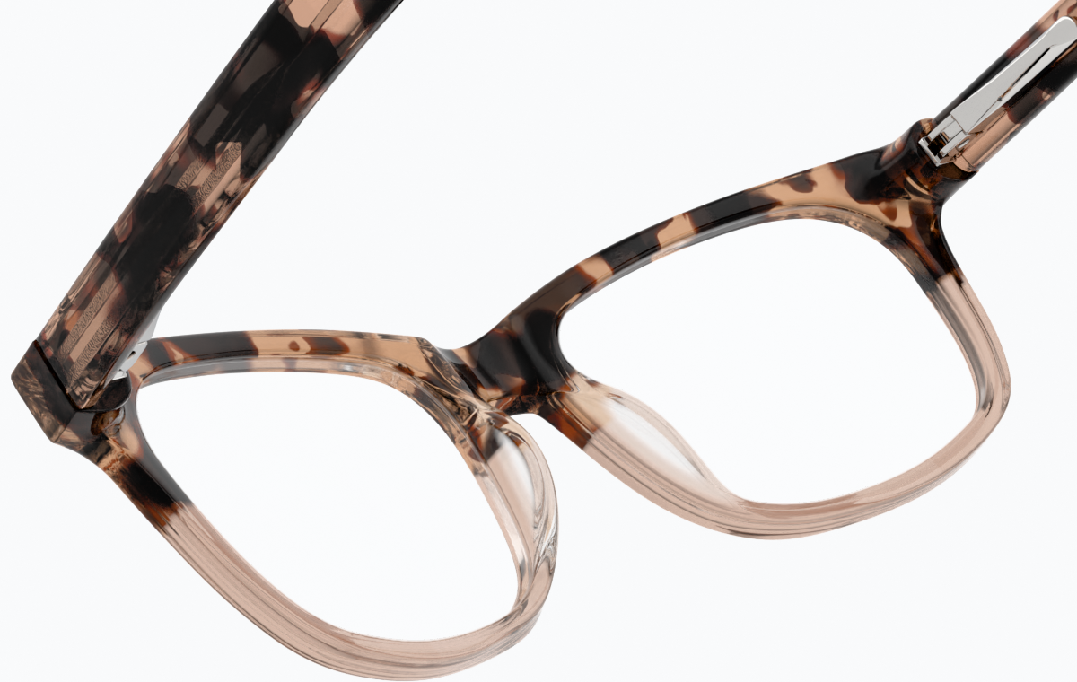 See-through view of Rectangle Glasses 612925 in Tortoiseshell thumbnail