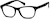 Angle view of Square Glasses 619021 in Black thumbnail