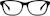 Front view of Square Glasses 619021 in Black thumbnail