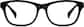 Front view of Rectangle Glasses 619021 in Black thumbnail