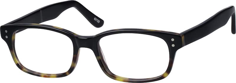 Angle view of Rectangle Glasses 621125 in Tortoiseshell