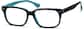 Angle view of Rectangle Glasses 621521 in Black thumbnail
