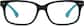 Front view of Rectangle Glasses 621521 in Black thumbnail