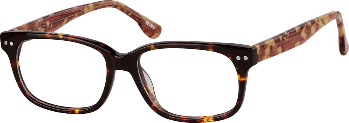 Angle view of Square Glasses 621525 in Tortoiseshell