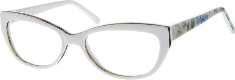 Angle view of Cat-Eye Glasses 622930 in White