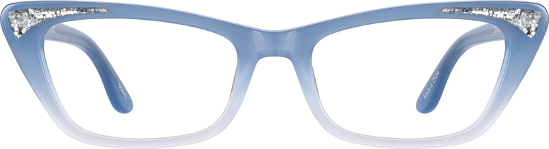 Blue Cat-Eye Glasses front-view