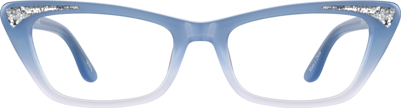 Blue Cat-Eye Glasses front-view