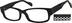 Rectangle Glasses 623821 in Black