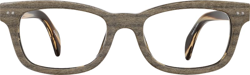 Wood Texture Square Glasses