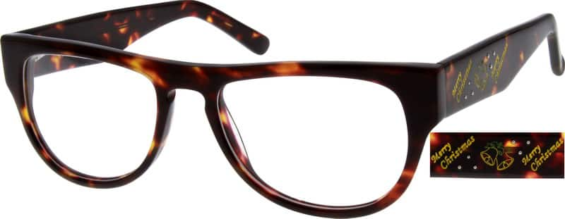 Angle view of Square Glasses 624725 in Tortoiseshell