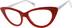 Cat-Eye Glasses 625618 in Red