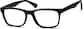 Angle view of Rectangle Glasses 628021 in Black thumbnail