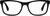 Front view of Square Glasses 628021 in Black thumbnail