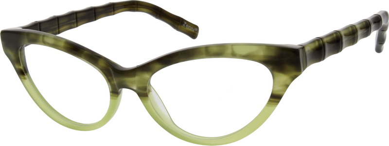 Green Cat Eye Glasses 628534