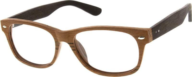 Angle view of Square Glasses 628835 in Brown