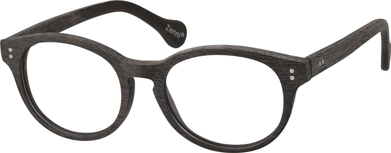 Angle view of Round Glasses 629015 in Brown