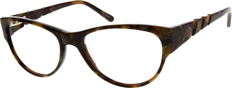 Angle view of Square Glasses 629835 in Brown