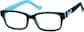 Angle view of Kids’ Rectangle Glasses 632321 in Black thumbnail