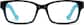 Front view of Kids’ Rectangle Glasses 632321 in Black thumbnail