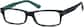 Angle view of Rectangle Glasses 634021 in Black thumbnail