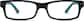 Front view of Rectangle Glasses 634021 in Black thumbnail