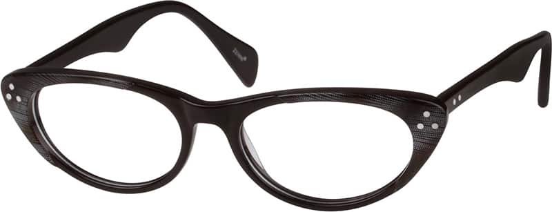 Angle view of Cat-Eye Glasses 634315 in Brown