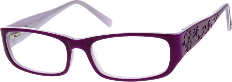 Purple rectangle glasses on sale