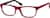Angle view of Rectangle Glasses  634518 in Red thumbnail