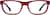 Front view of Rectangle Glasses  634518 in Red thumbnail