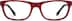 Rectangle Glasses  634518 in Red