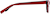 Side view of Rectangle Glasses  634518 in Red thumbnail