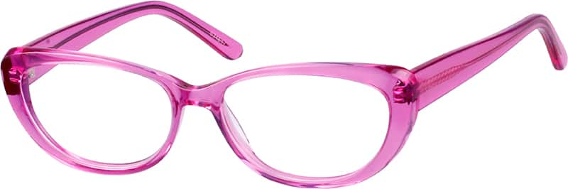 Angle view of Cat-Eye Glasses 634617 in Pink