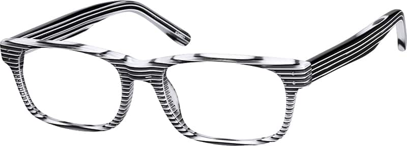 Angle view of Rectangle Glasses 634931 in Black