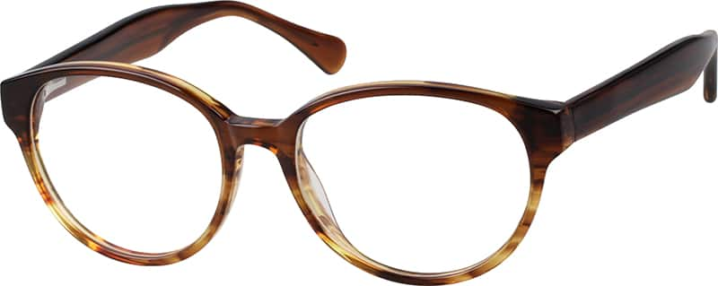 Angle view of Round Glasses 635115 in Brown