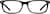 Front view of Rectangle Glasses 635515 in Brown thumbnail