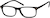 Angle view of Rectangle Glasses 635521 in Black thumbnail
